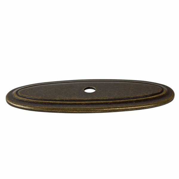 3 In. Antique Brass Oblong Cabinet Backplate - 1034-AB, 25PK